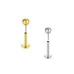 Titanium Essential Sphere Push Pin Flat Back Stud