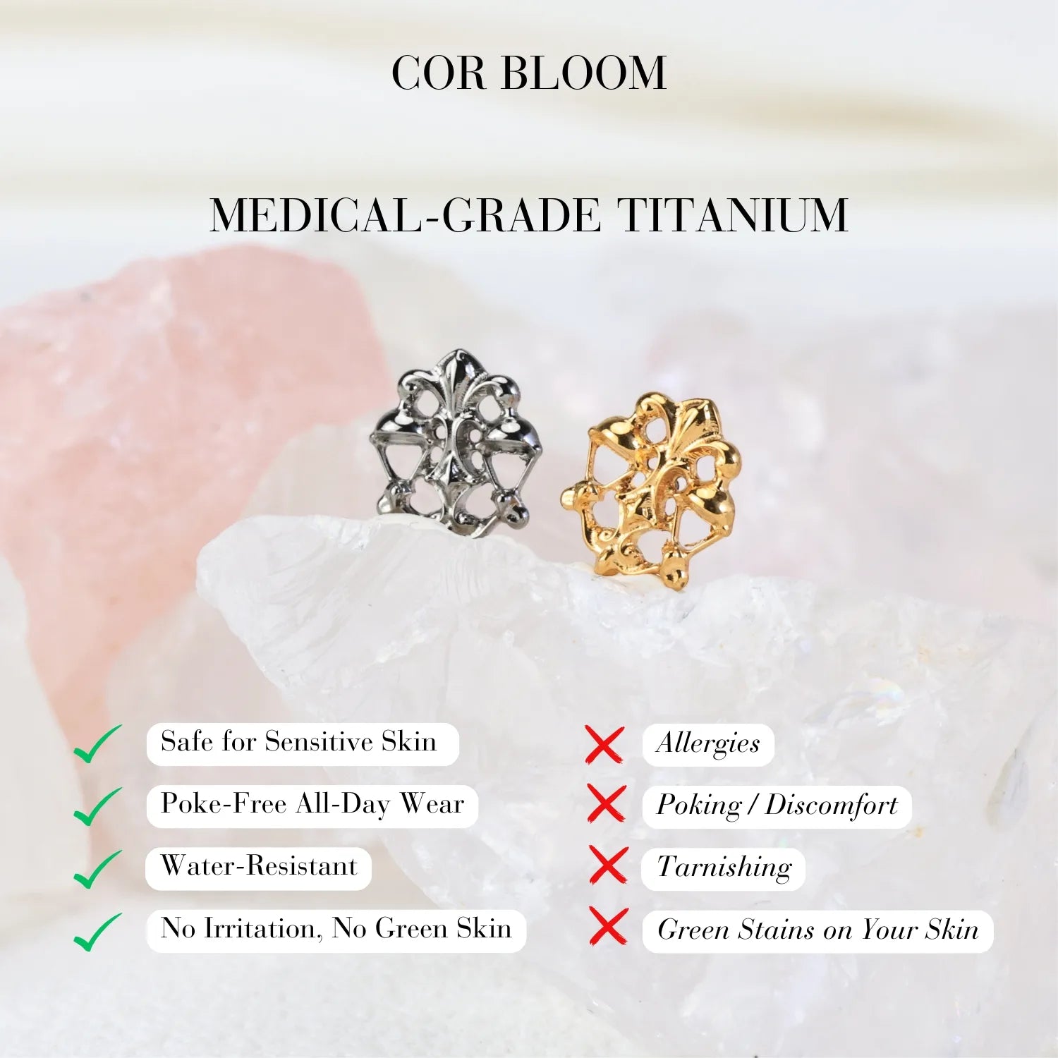 Titanium Libra Piercing Stud