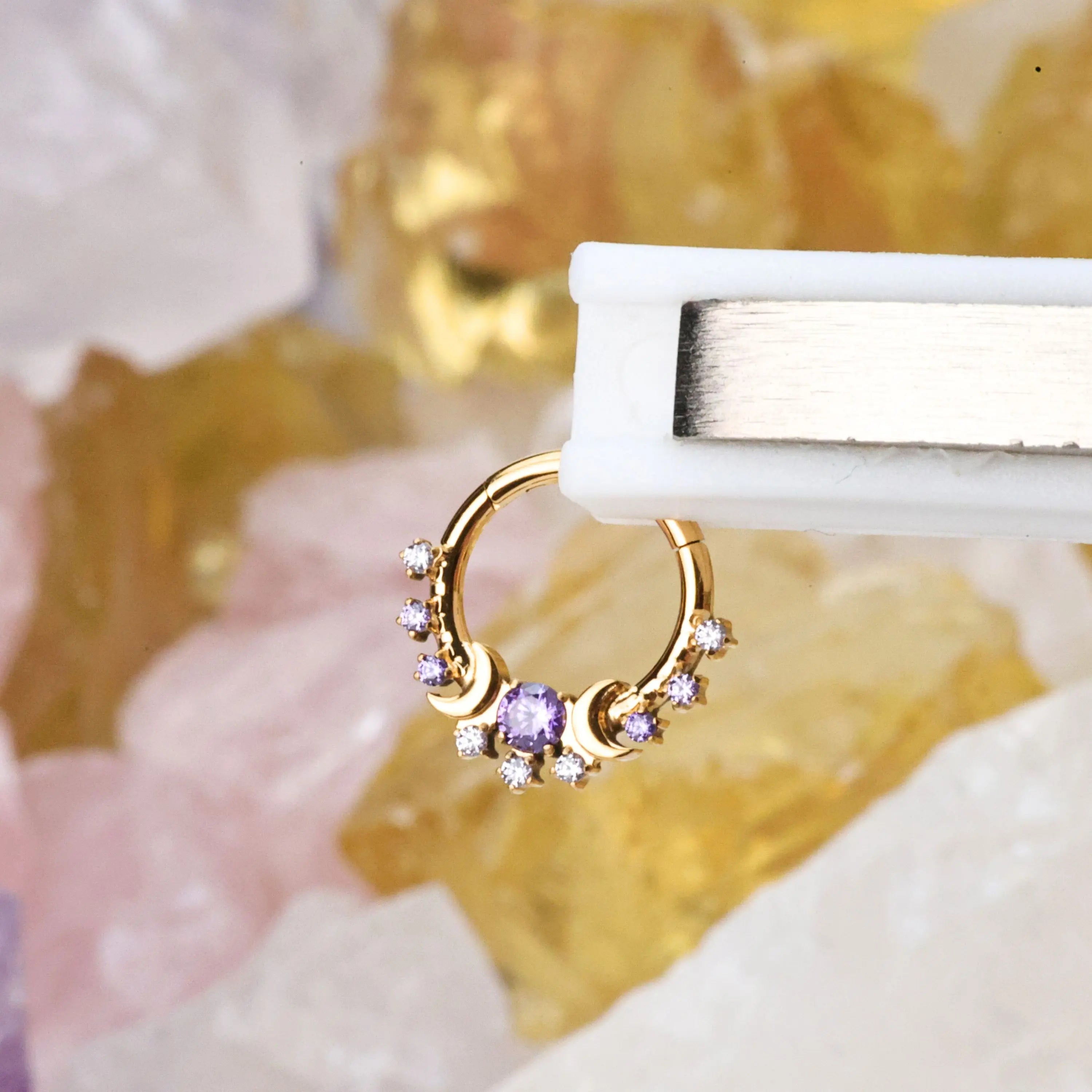 Titanium Themis Star Cluster Clicker - Amethyst