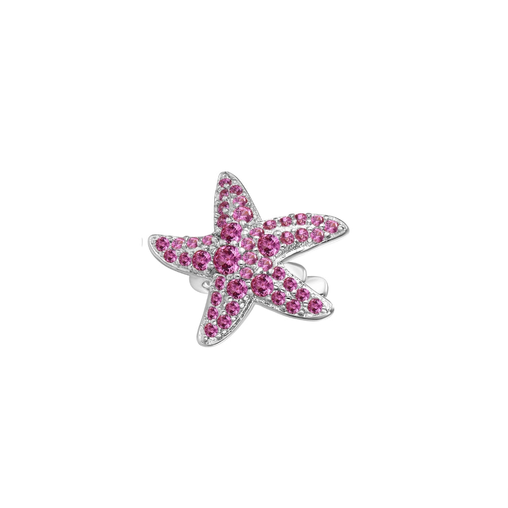 Ruby Starfish Ear Cuff
