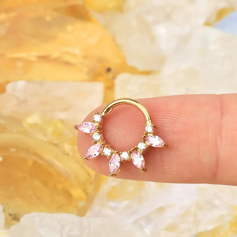 Gracelynn Pink Marquise Gemstone Clicker