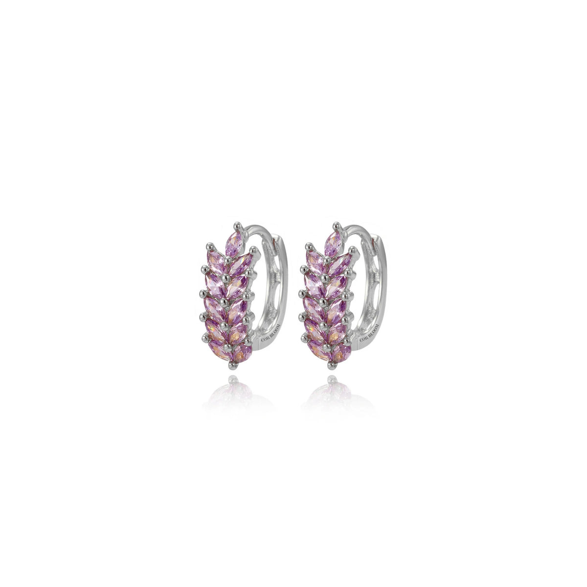 Willow Amethyst Marquise Hoops