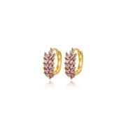 Willow Amethyst Marquise Hoops