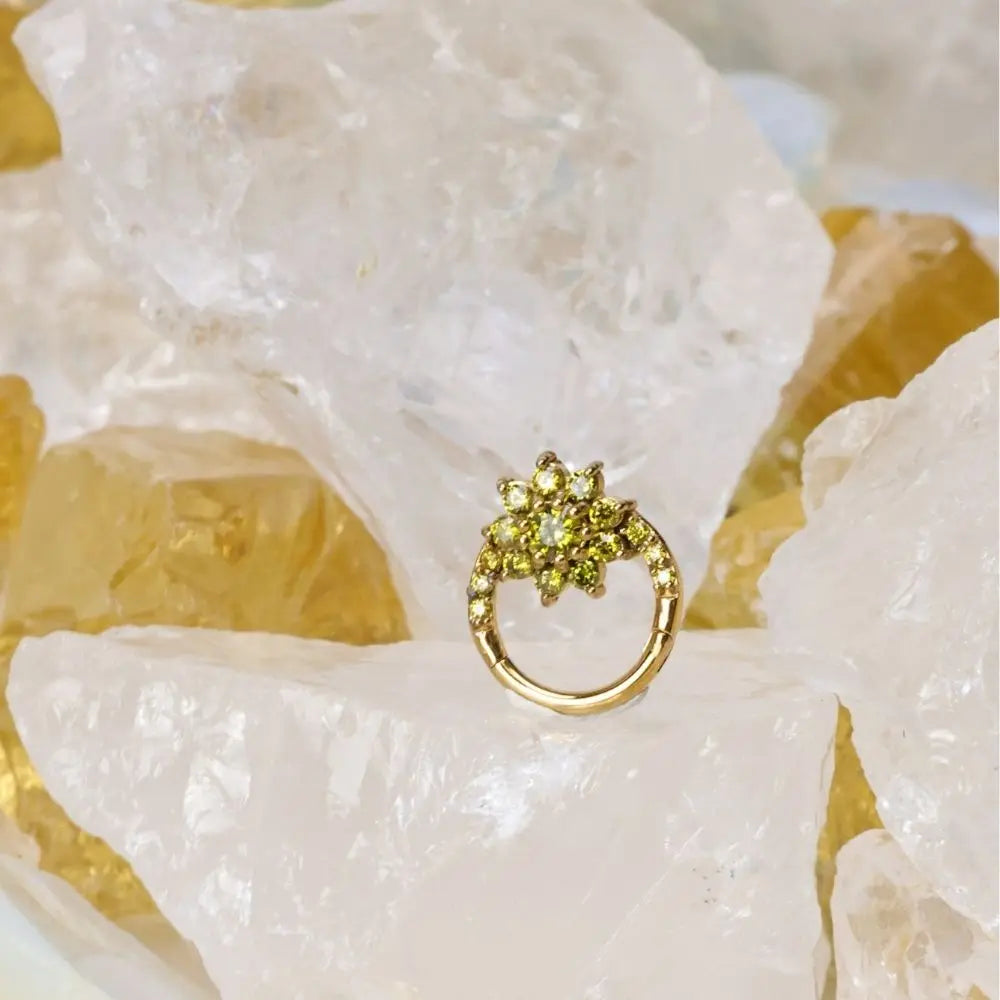 Emery Peridot Sunflower Clicker