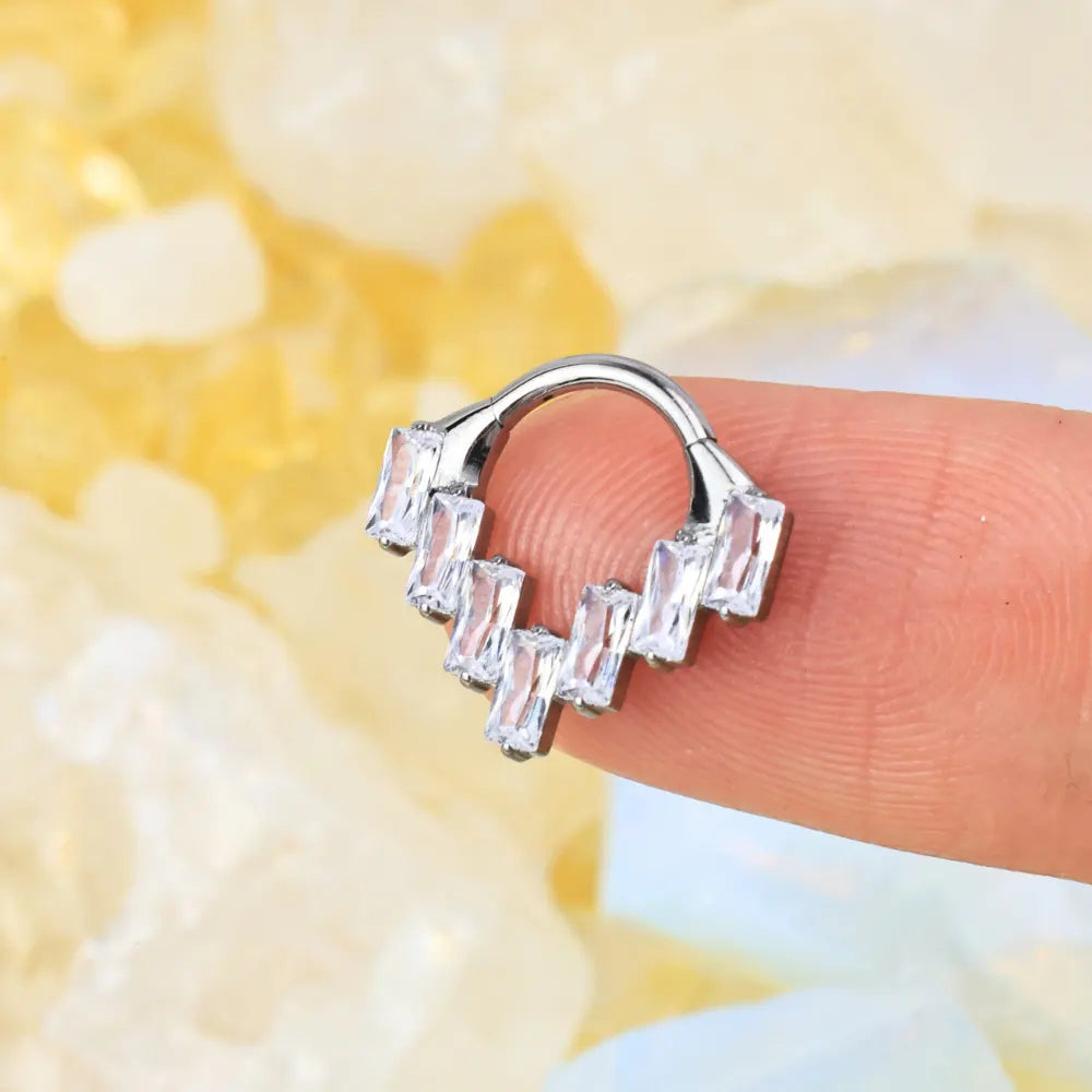 Titanium Kali Baguette Diamond Clicker