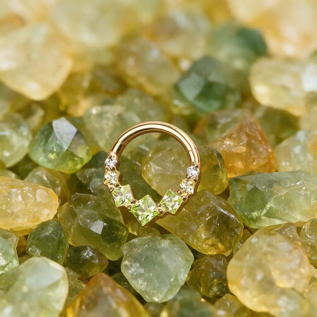Clicker in titanio Wynter con gradiente peridoto