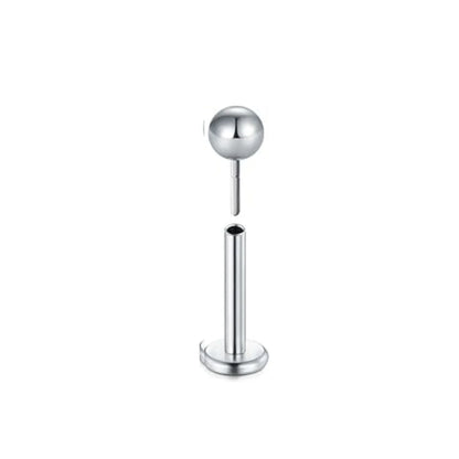 Titanium Essential Sphere Push Pin Flat Back Stud