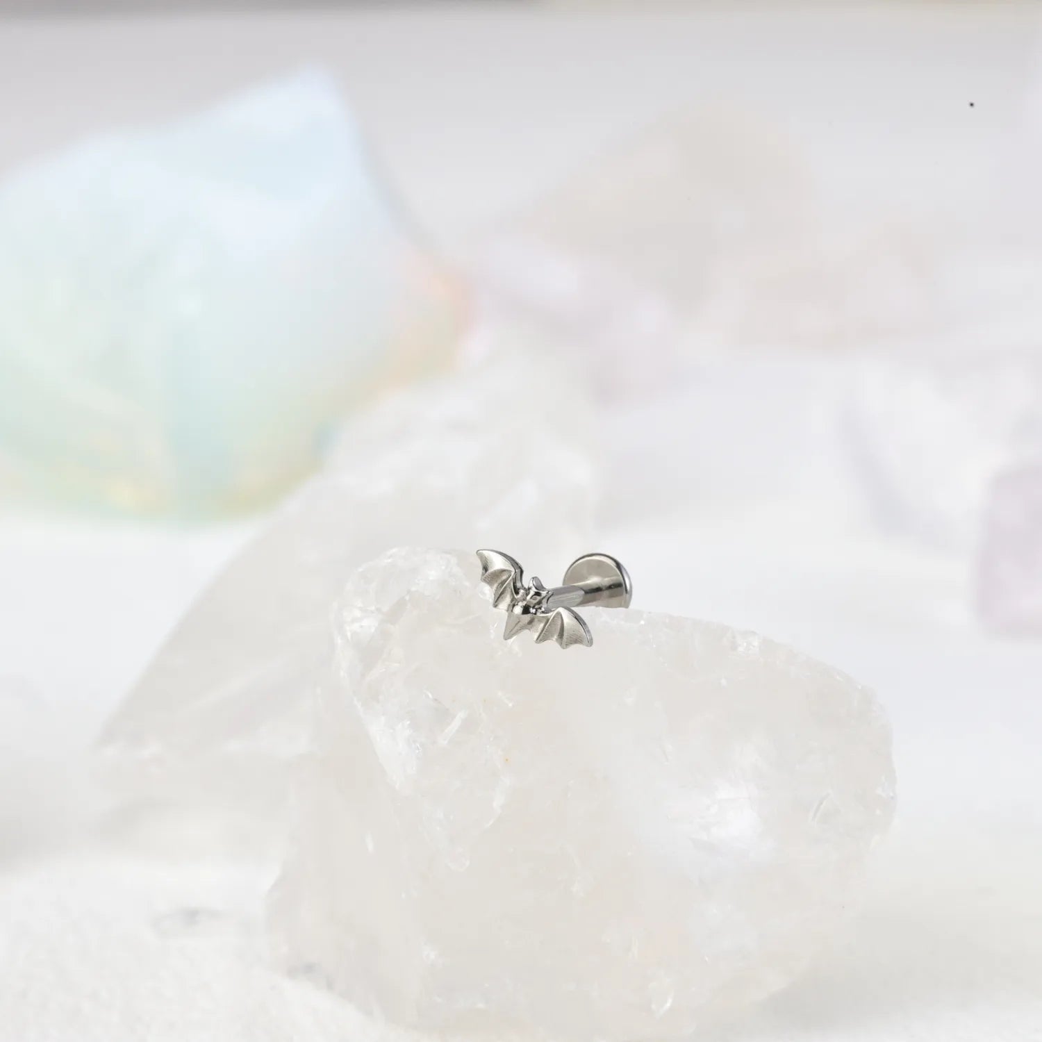Titanium Mini Bat Piercing Stud
