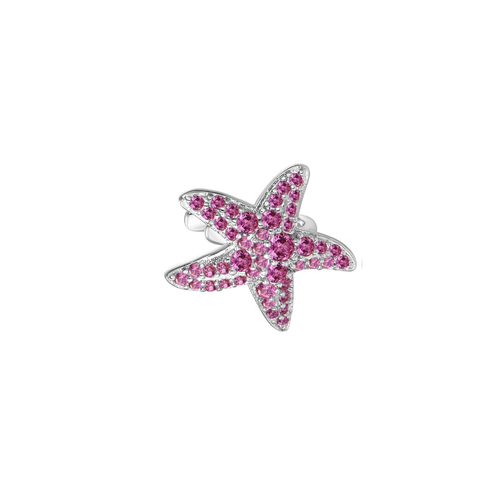 Ruby Starfish Ear Cuff