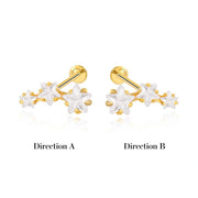 Diamond Trio Star Cluster Flat Back Stud (Threaded)