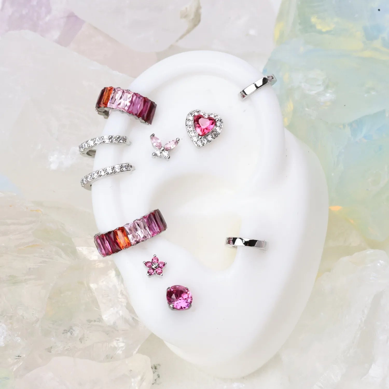 Titanium Multisize Ruby Stud (Push Pin)