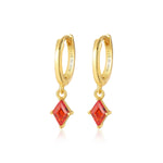 Alaia Orange Red Kite Hoop Earrings