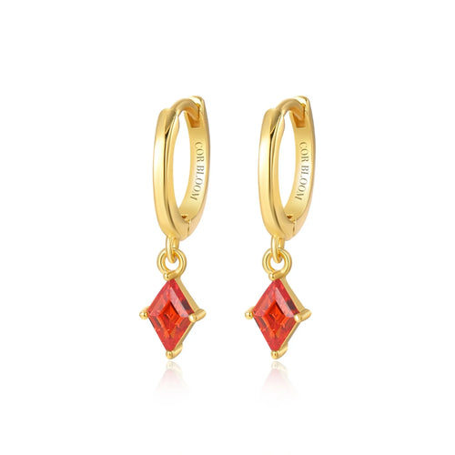 Alaia Red Kite Hoop Earrings