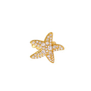 White Diamond Starfish Ear Cuff