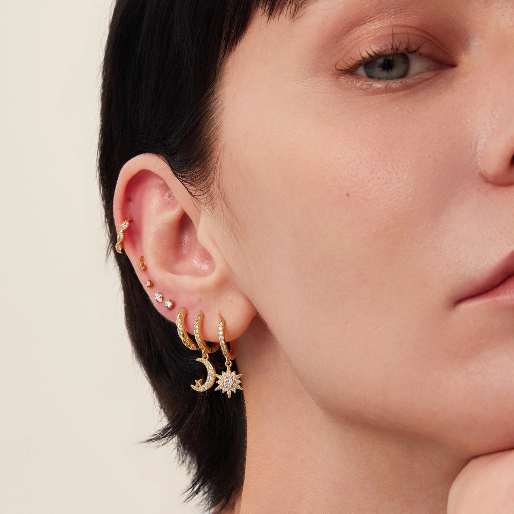 Freya Crystal Marquise Hoops