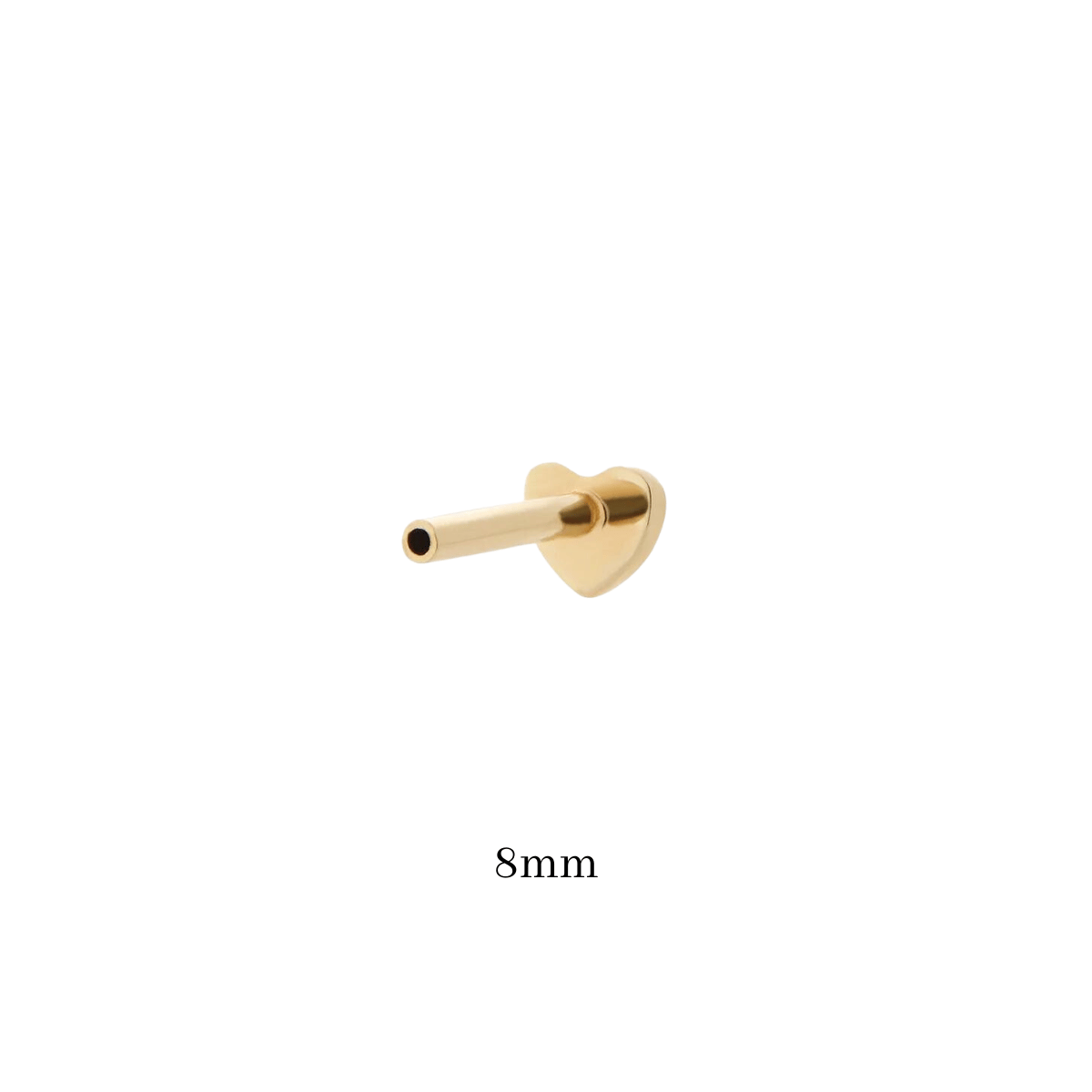 16g/18g Internally Threaded Heart Flatback Post