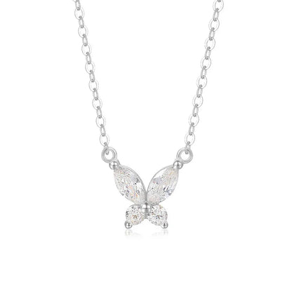 Simple Crystal Butterfly Necklace