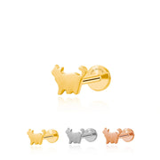 Titanium Mini Kitty Flat Back Stud