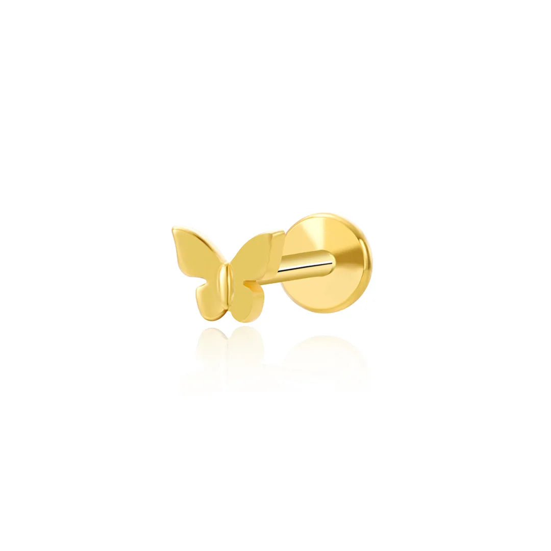 Mini Butterfly Flat Back Stud Earring