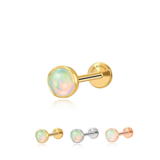 Titanium Mesmerizing Aurora Opal Piercing Stud