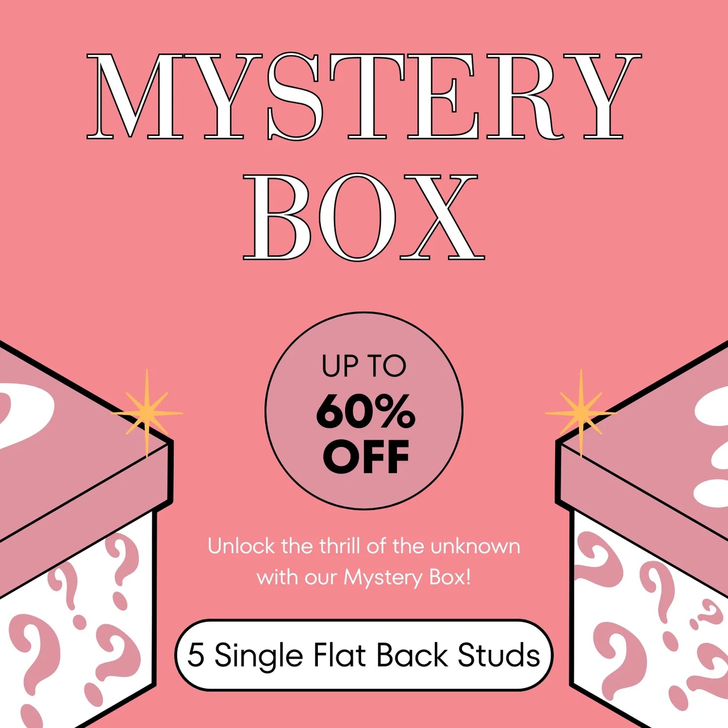 Mystery Box - 5 Flat Back Studs