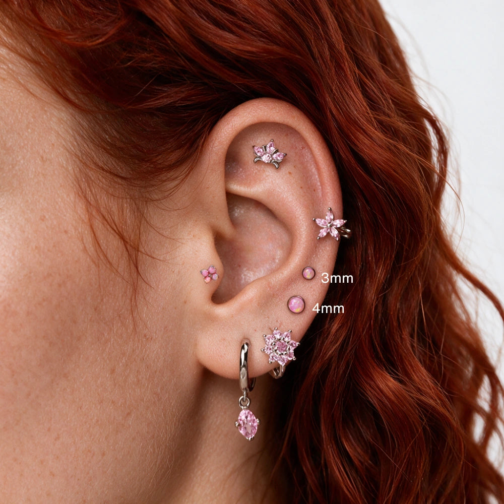 Titanium-Pinkopal-Push-Pin-Piercingstecker