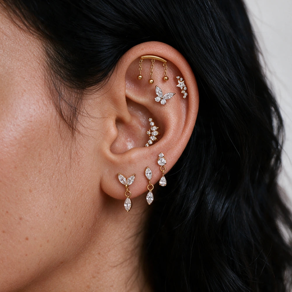 Titanium Aodh Star Cluster Climbing Stud
