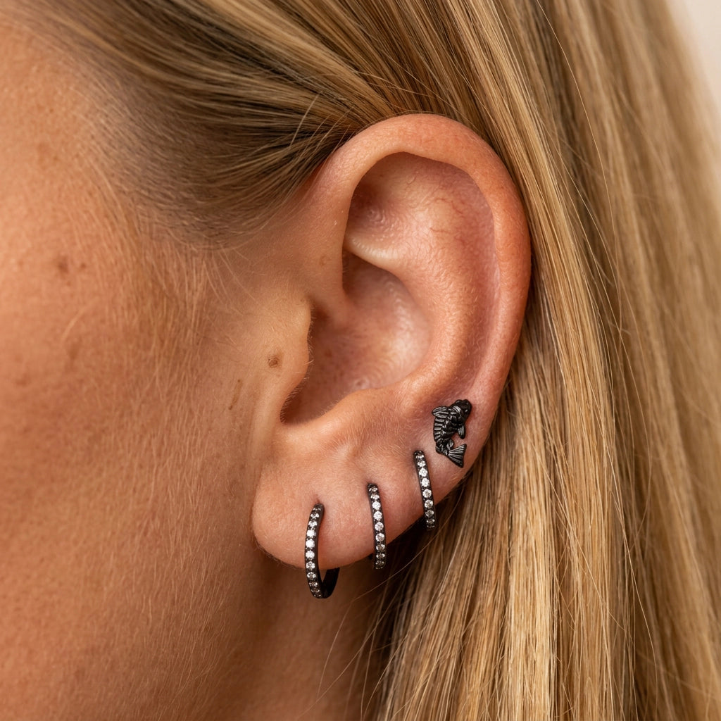 Lucky Carp Flat Back Piercing Stud