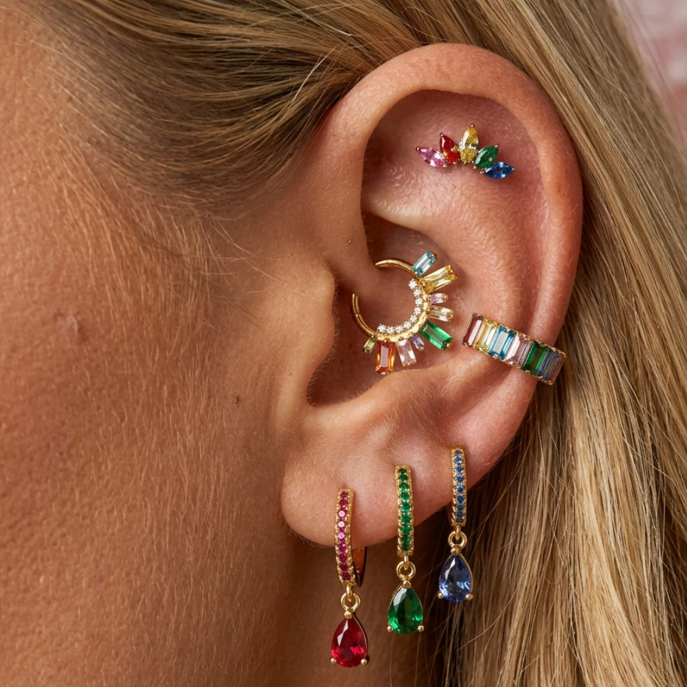 Titanium Rainbow Sugar Clicker | Conch Hoop