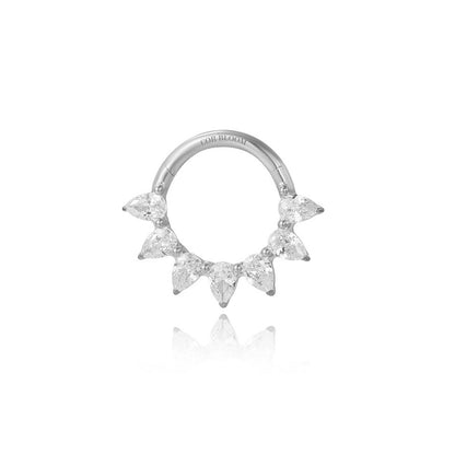 Titanium Diamond Icy Petals Septum Clicker | Daith Hoop