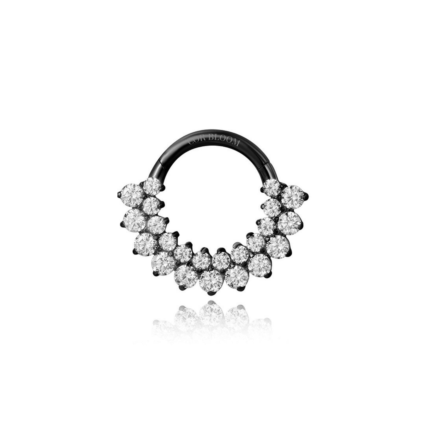 Titanium Luxe Diamond Septum Clicker | Daith Hoop
