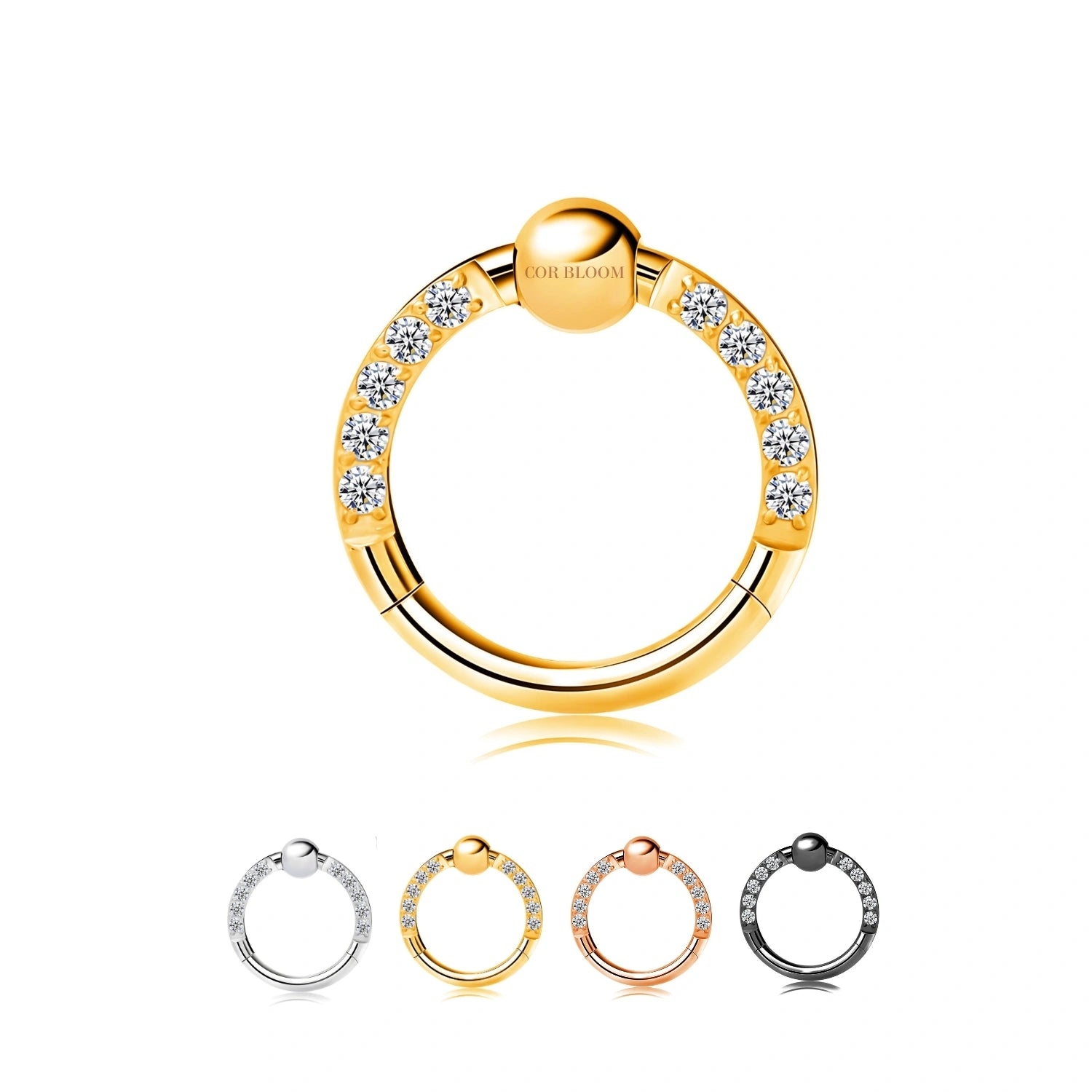 Titanium Basic Capri Septum Clicker · Daith Ring · Helix Hoop