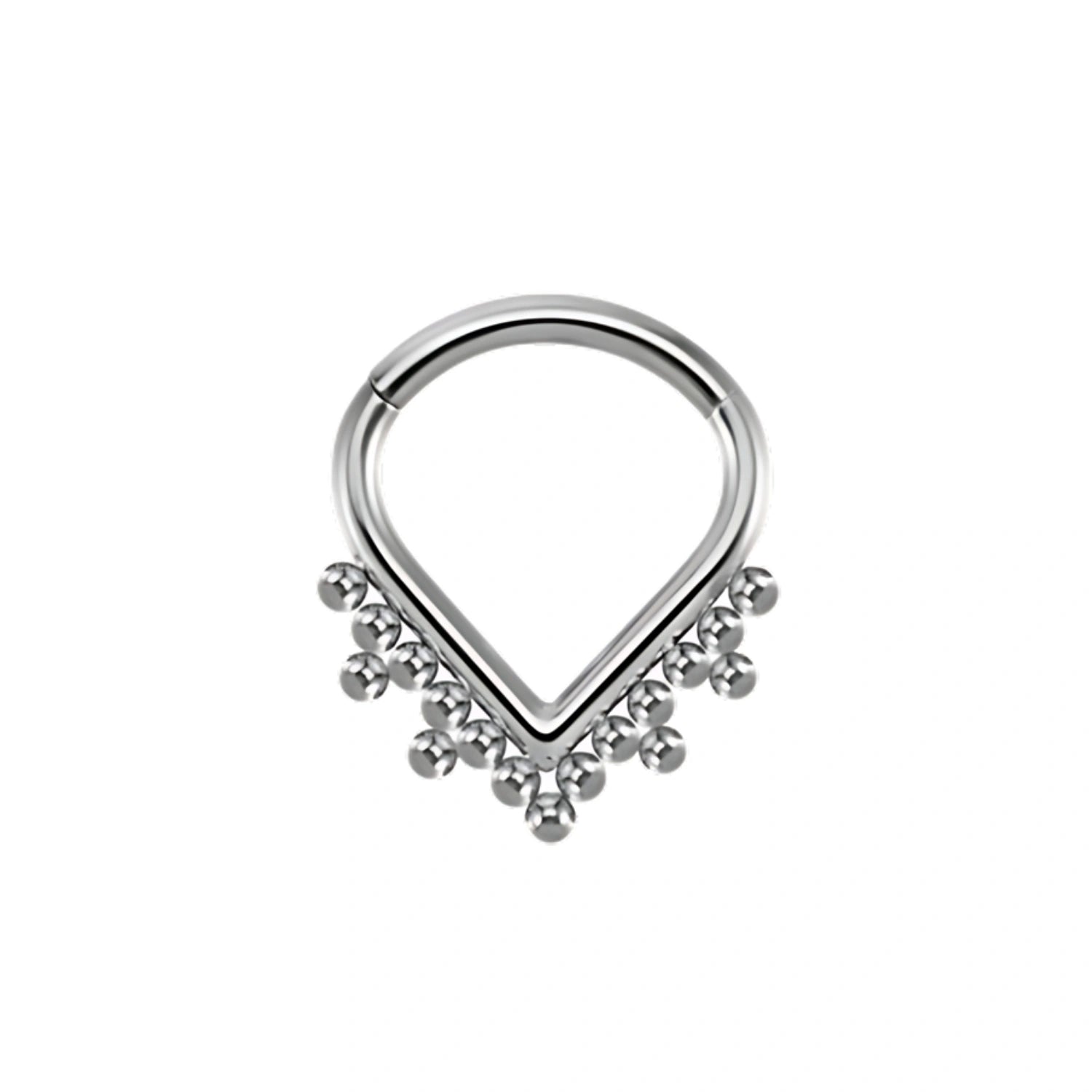 Titanium Tria Septum Clicker · Daith Ring