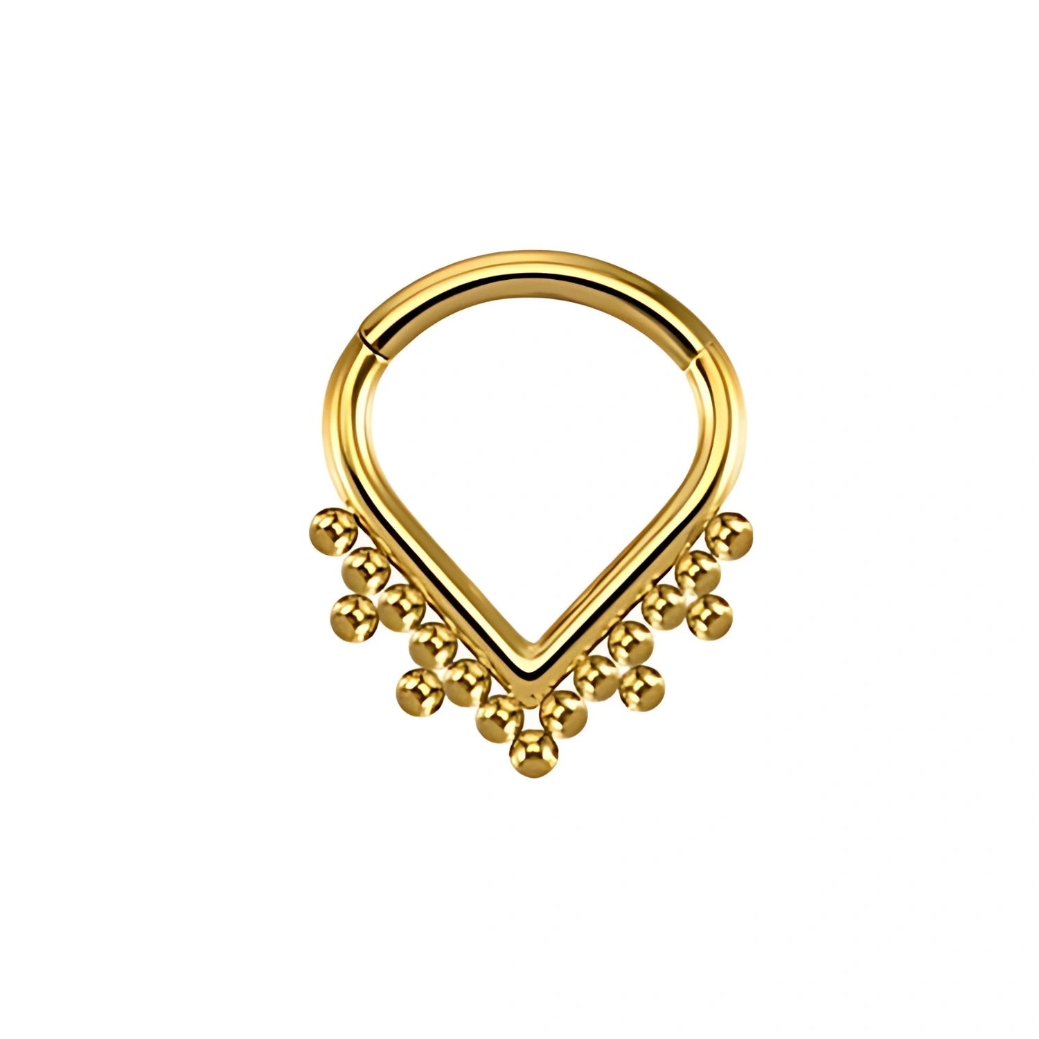 Titanium Tria Septum Clicker · Daith Ring