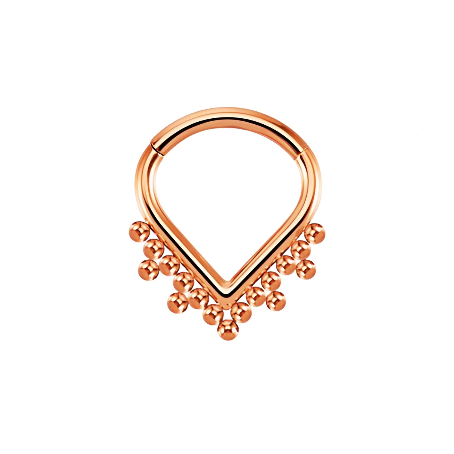 Titanium Tria Septum Clicker · Daith Ring