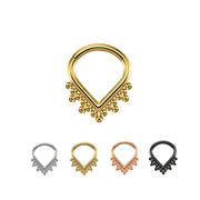 Titanium Tria Septum Clicker · Daith Ring