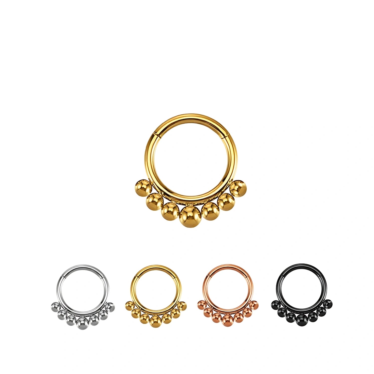 Titanium Era Septum Clicker · Daith Ring
