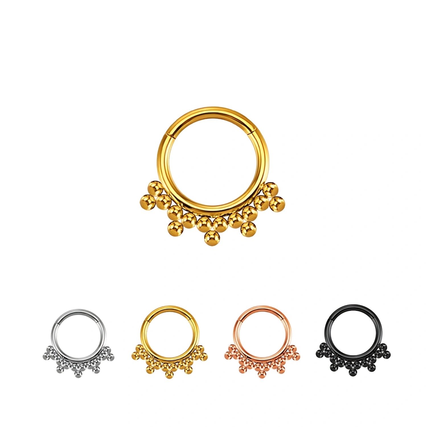Titanium Trinity Septum Clicker · Daith Ring