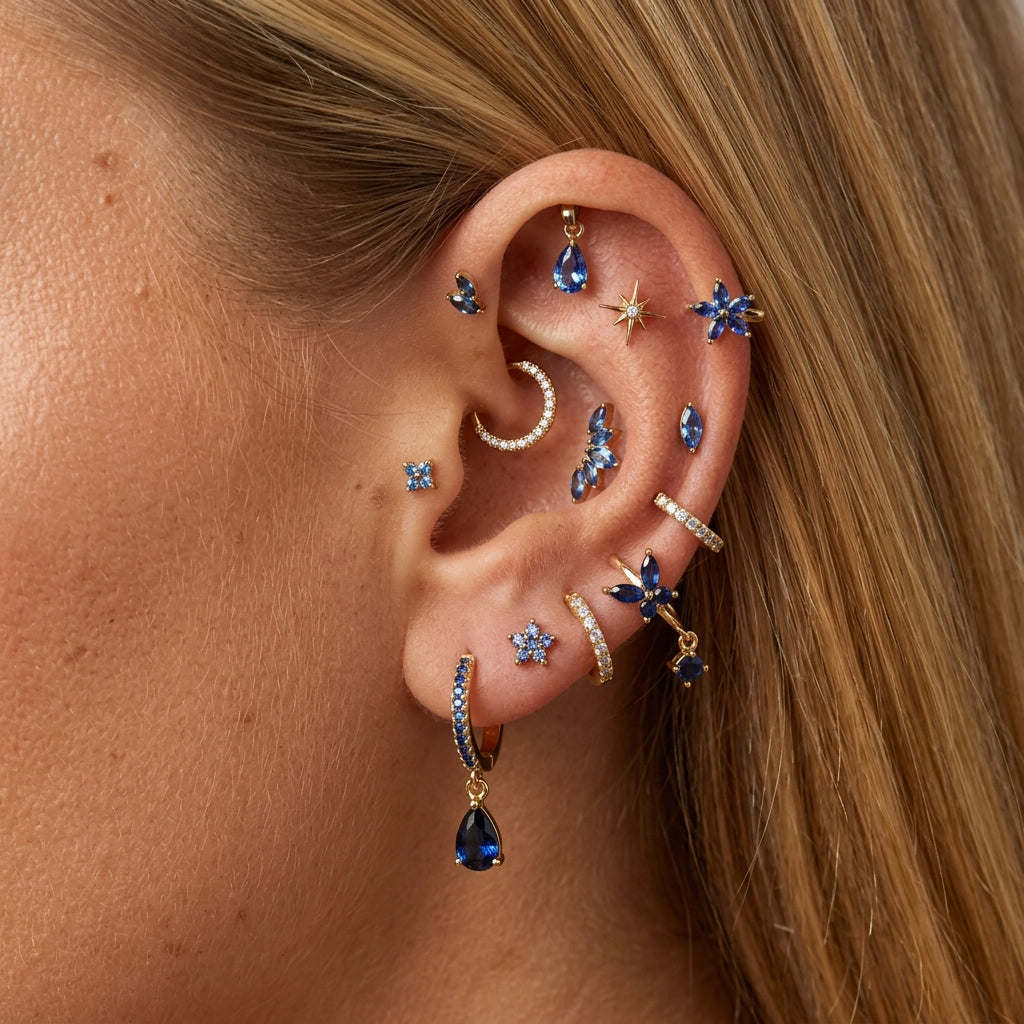 Titanium Northern Star Piercing Stud