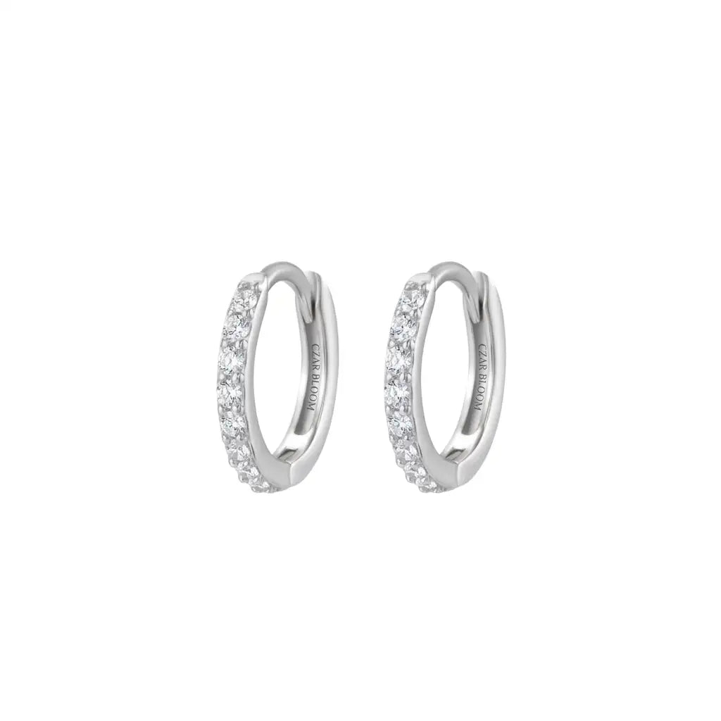 Arya Diamond Pave Hoop Earrings