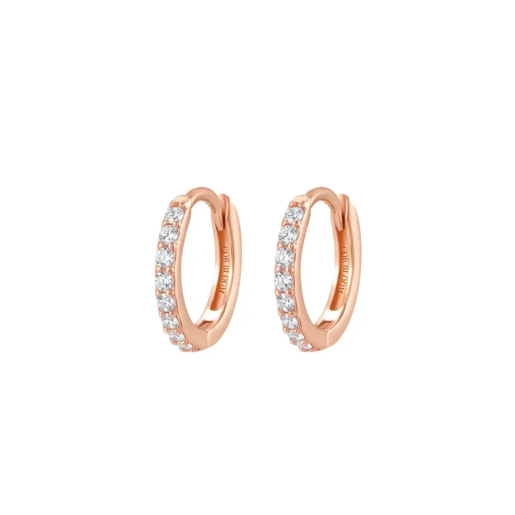 Arya Diamond Pave Hoop Earrings