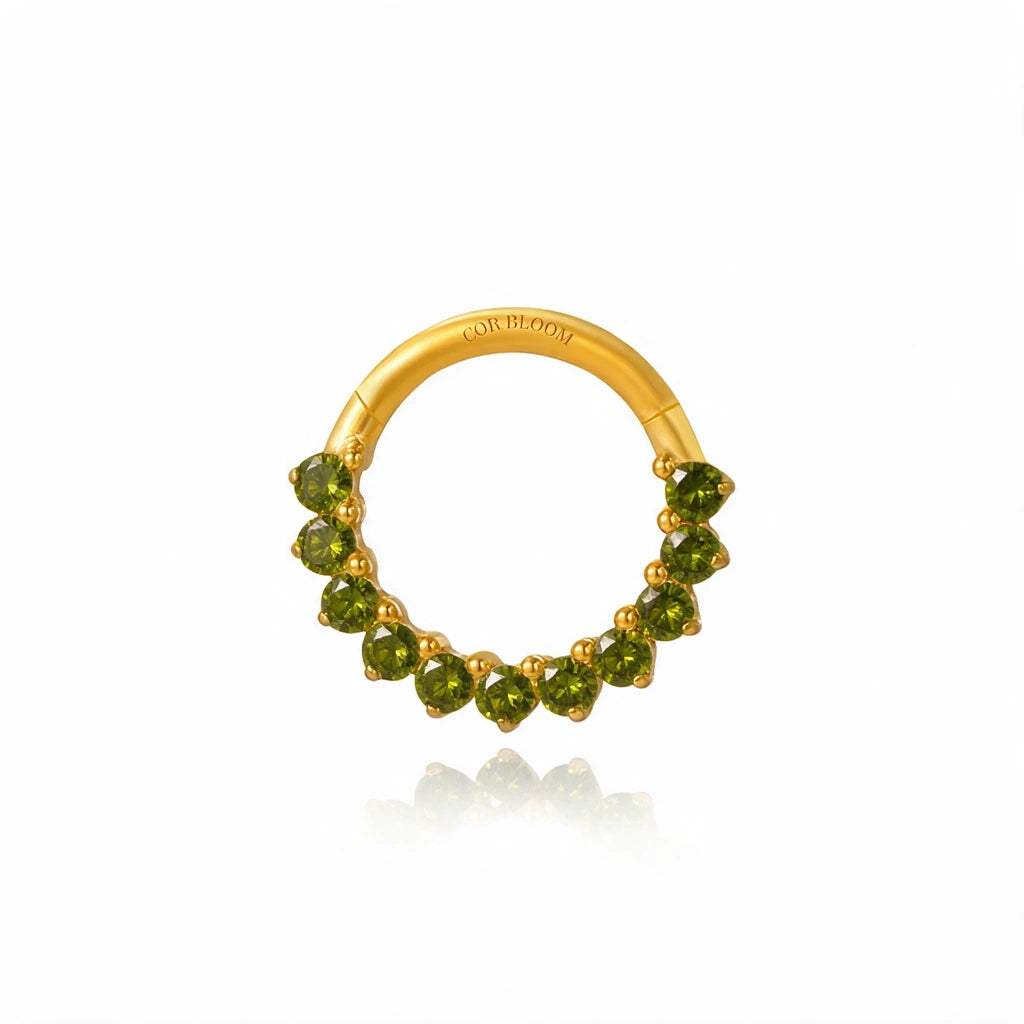 Titanium Infinity Peridot Septum Clicker | Daith Hoop