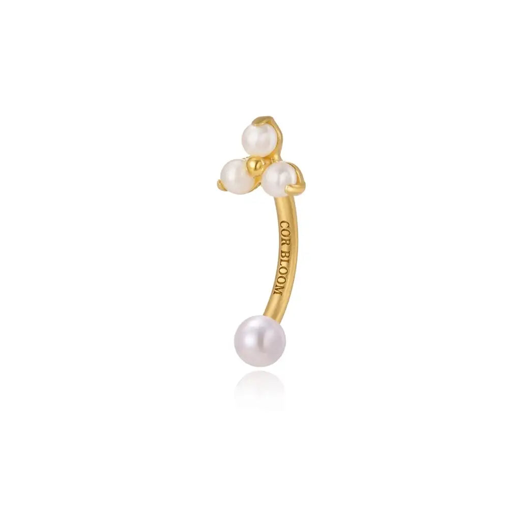 Titanium Trinity Pearl Curved Barbell
