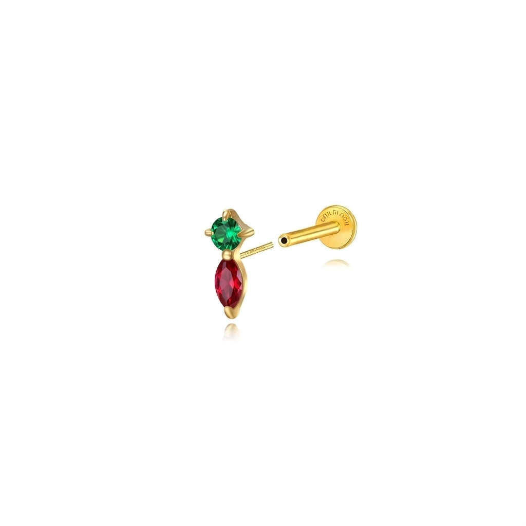 Titanium Eve Mini Marquise Stud - Fiesta
