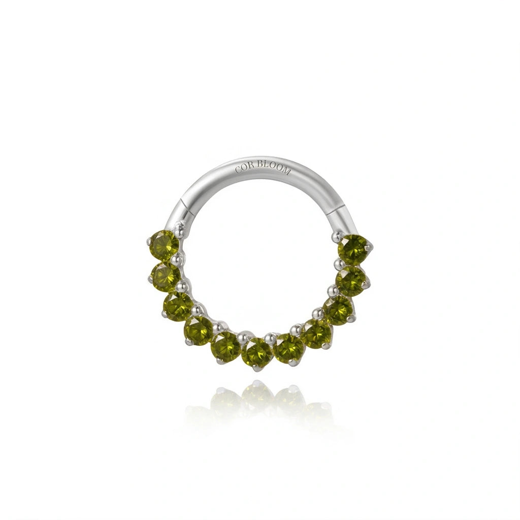 Titanium Infinity Peridot Septum Clicker | Daith Hoop