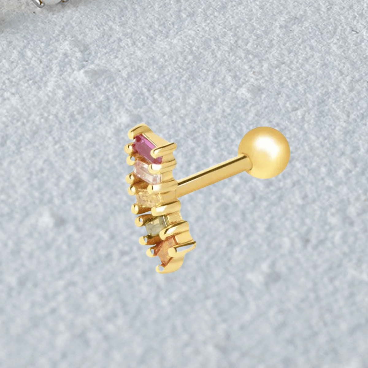 INITIAL LETTERS SCREW BACK EARRINGS BARBELL PIERCING