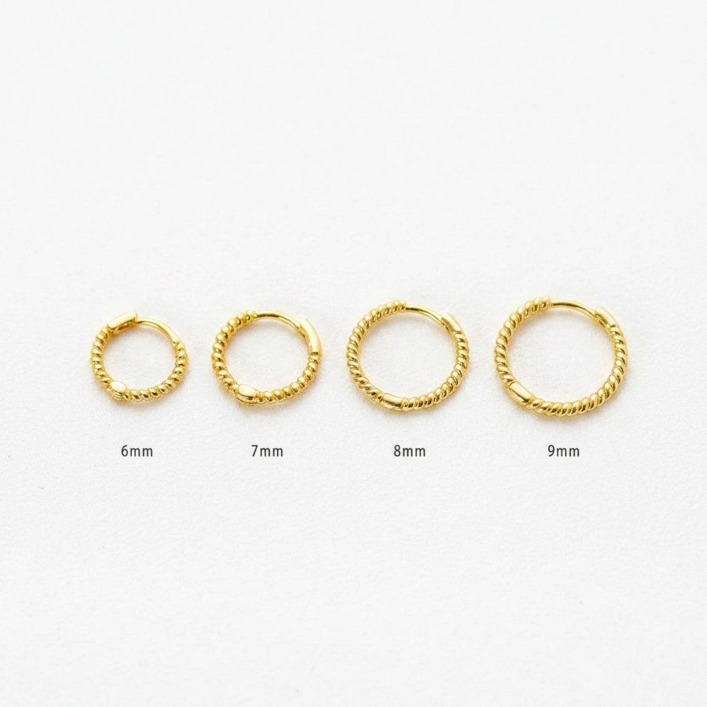 Basic Twisted Rope Hoop Earring (20G)