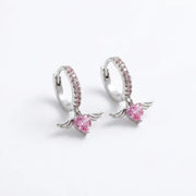 Angel Heart Hoop Earrings