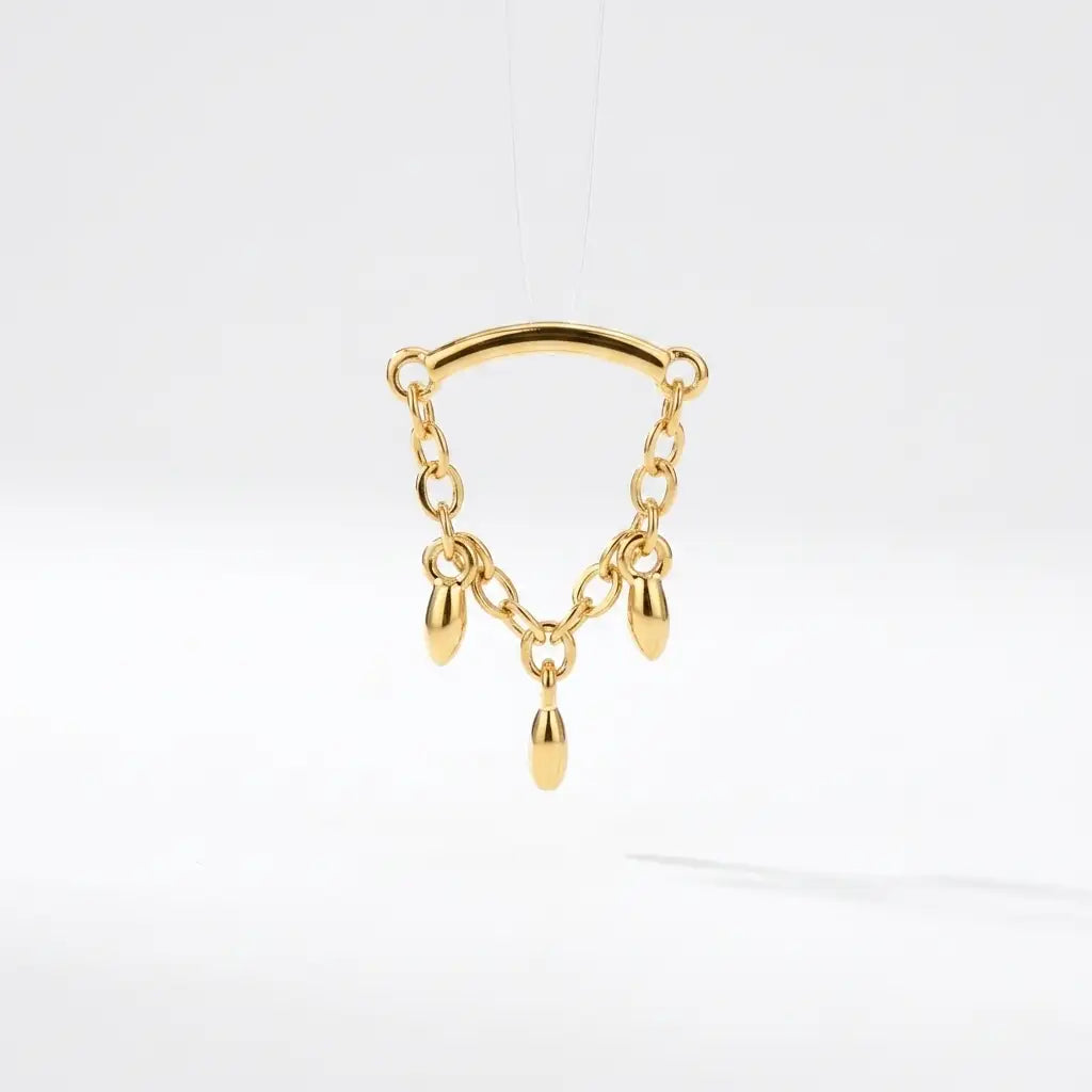 Nomiki Trio Solid Marquise Stud - Hidden Helix &  Hidden Rook