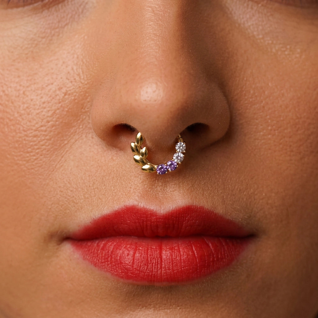 Titanium Jemma Ear Of Rice Clicker - Gradient Amethyst